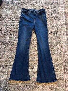 American Eagle Outfitters Navy Flare Jeans - Women's